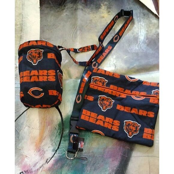 Chicago Bears Aninco Lanyard, Drink holder, zipped pouch - Picture 1 of 5